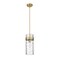 Z-Lite Fontaine 1 Light Pendant, Rubbed Brass & Clear 3035P6-RB - alternate 7
